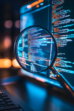 Magnified Clarity: Enhancing Digital Content with a Magnifying Glass on a Computer Screen