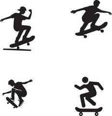 skateboarding silhouette
