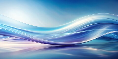 Fototapeta premium Abstract Blue Wave Background, Digital Art, Smooth Lines, Swirling, Gradient, Abstract art, Background