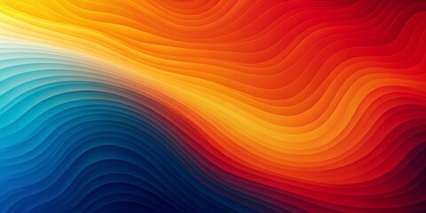 Obraz premium Abstract Curved Lines in Blue, Yellow, and Red, Gradient, Background, Wallpaper, Minimalist