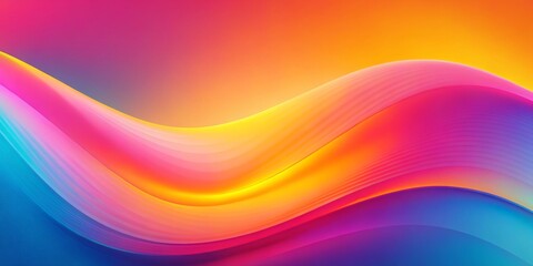 Obraz premium Abstract Gradient Wave with Yellow, Pink and Blue Colors, abstract, wave, gradient