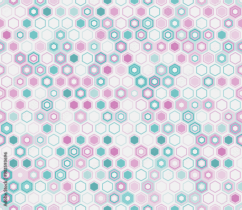 Aufkleber abstract mosaic background. geometric elements of varied style and color. honeycomb geometric shapes