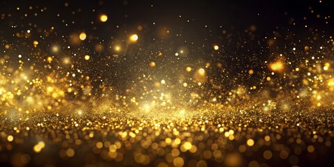 Golden Glitter Abstract Background, bokeh, sparkle, glitter