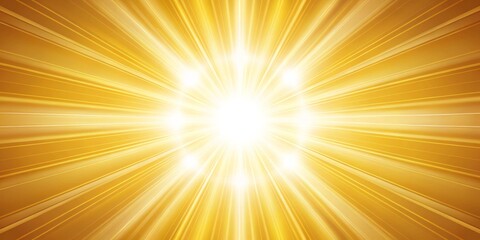 Golden Radiance Abstract Background with Radial Lines and Bright Center, gold background, light effect, radial lines