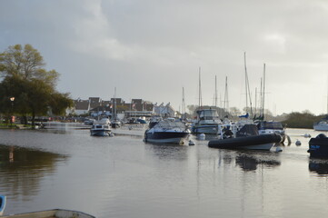 Fototapeta premium Boats on river