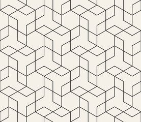 Vector seamless pattern. Repeating geometric elements. Stylish monochrome background design.