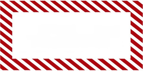 Fototapeta premium Red and White Diagonal Striped Frame, Blank Template, Graphic Design, Frame, Template, Border