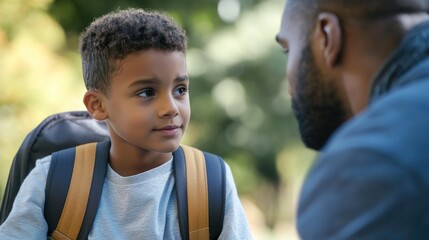 Family Moment at School