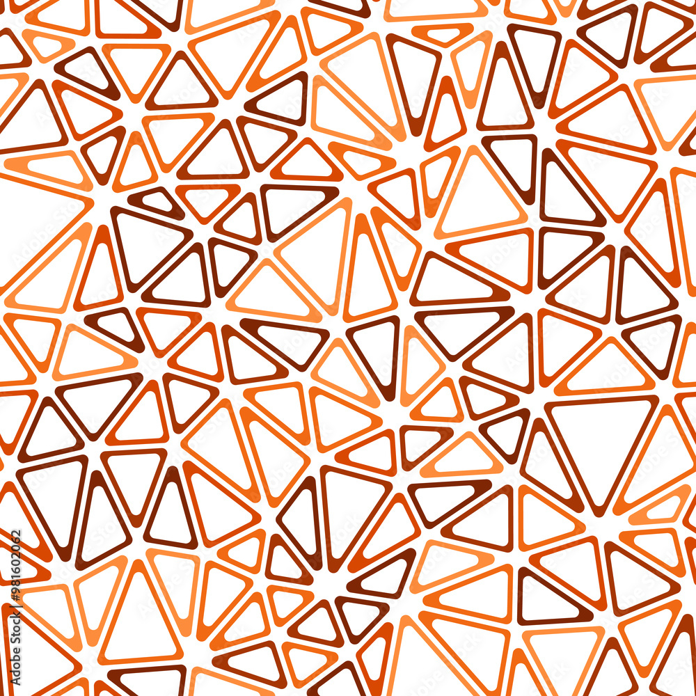 Poster geometric background. compact triangles size. monotone style. rounded triangular cells outlined. rep