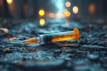 Syringes and Needles Discarded in Park: A Pressing Issue of Drug Addiction and Public Health