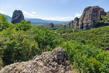 Panoramic view of Meteora Monasteries, Greece