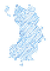 Fototapeta premium Ko Tao Dot Map. Island Digital Style Shape. Ko Tao vector image. Island shape blue circular dots. Beautiful vector illustration.