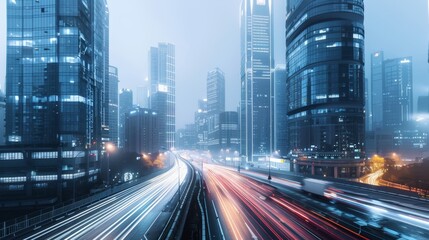 Fototapeta premium Futuristic smart city vision for 2025 ai powered, clean, and sustainable urban living environment