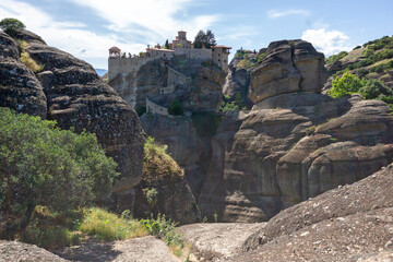 Panoramic view of Meteora Monasteries, Greece