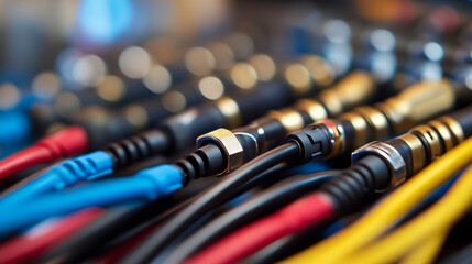 A detailed photo shows the design of audio jack cables, focusing on the plugs.