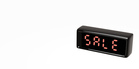 Digital Clock illustration. 3d render. 