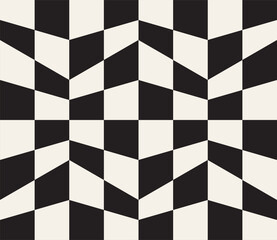 Vector seamless pattern. Repeating geometric elements. Stylish monochrome background design.