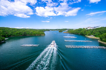 三重県志摩市阿児町　賢島大橋からの景色
