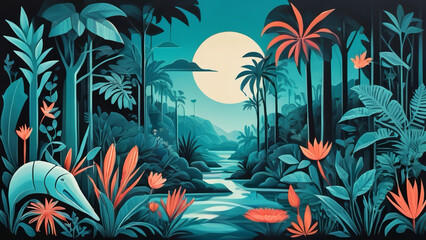 seamless pattern with flowers