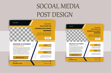 Fitness Unique Modern Editable Creative Business marketing social media post template
