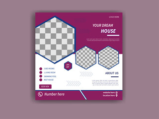 Creative Digital business marketing banner, Editable minimal square for social media post template. Digital business marketing social media post template.