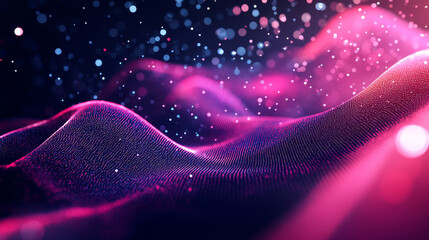 Neon multi-colored sound waves.The glowing lines pulse with energy, creating a dynamic, rhythmic effect that visually represents music in motion.