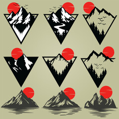 Set banner template design with luxury and elegant lines shape ornament effect on texture pattern background