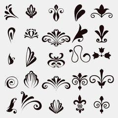 Decorative symbol Luxury Ornament Set of flourish vector design elements
