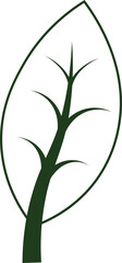 Leaf Outline Icon, Leaves Outline Illustration