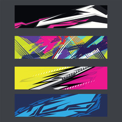 Car wrap abstract racing graphic background for vinyl wrap and stickers © suolieman