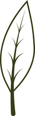 Leaf Outline Icon, Leaves Outline Illustration