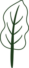 Leaf Outline Icon, Leaves Outline Illustration