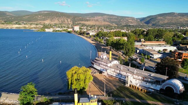 Penticton Okanagan Lake SS Sicamous Okangan Valley Aerial