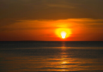 sunset over the sea
