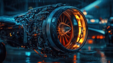 Jet Engine in the Rain