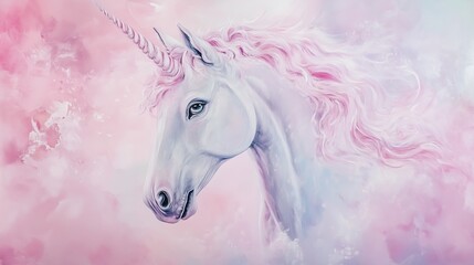 Naklejka premium unicorn pastel