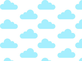 Clouds seamless pattern. Vector illustration