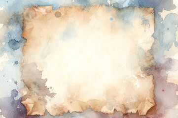 Vintage paper texture with watercolor stains and soft colors