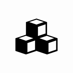 cubes toys icon sign vector