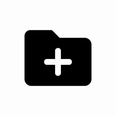 folder add plus icon sign vector