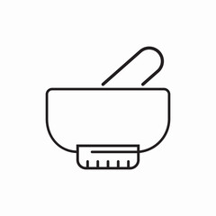 mortar pestle icon sign vector