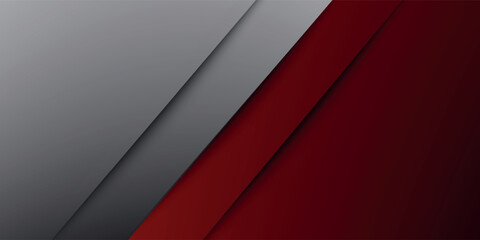 Abstract Red Background with Stripes. Vector Minimal Horizontal Banner.