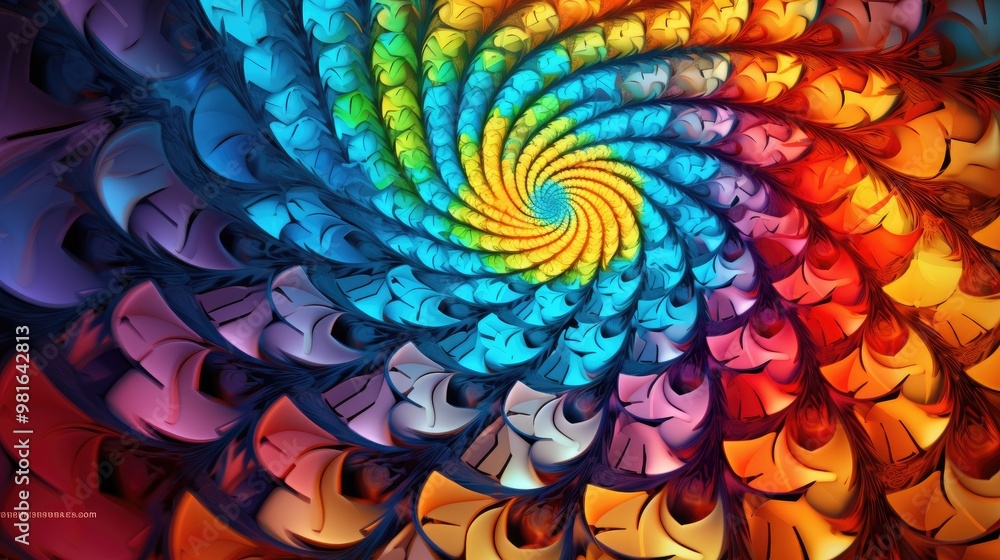 Poster a vibrant and abstract swirl of colors creates a mesmerizing visual experience.