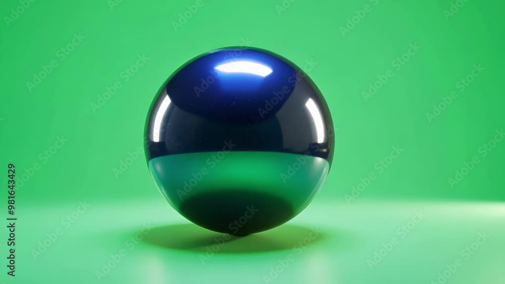 Poster blue sphere showing earth rotating on a green screen background, perfect for visual effects, composi