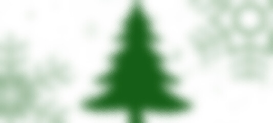 Frosted glass christmas tree background header banner light and dark green