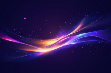 Fototapeta premium Vibrant Abstract Art Slice with Bright Divisions on a Dark Violet Canvas: Contemporary Home Decor