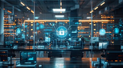 Digital security in a office with nobody