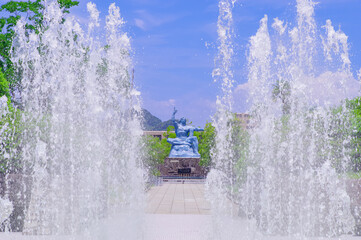 長崎の平和公園にある、平和の泉