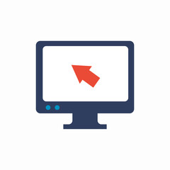 computer cursor click icon sign vector