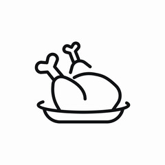 turkey dish icon sign vector